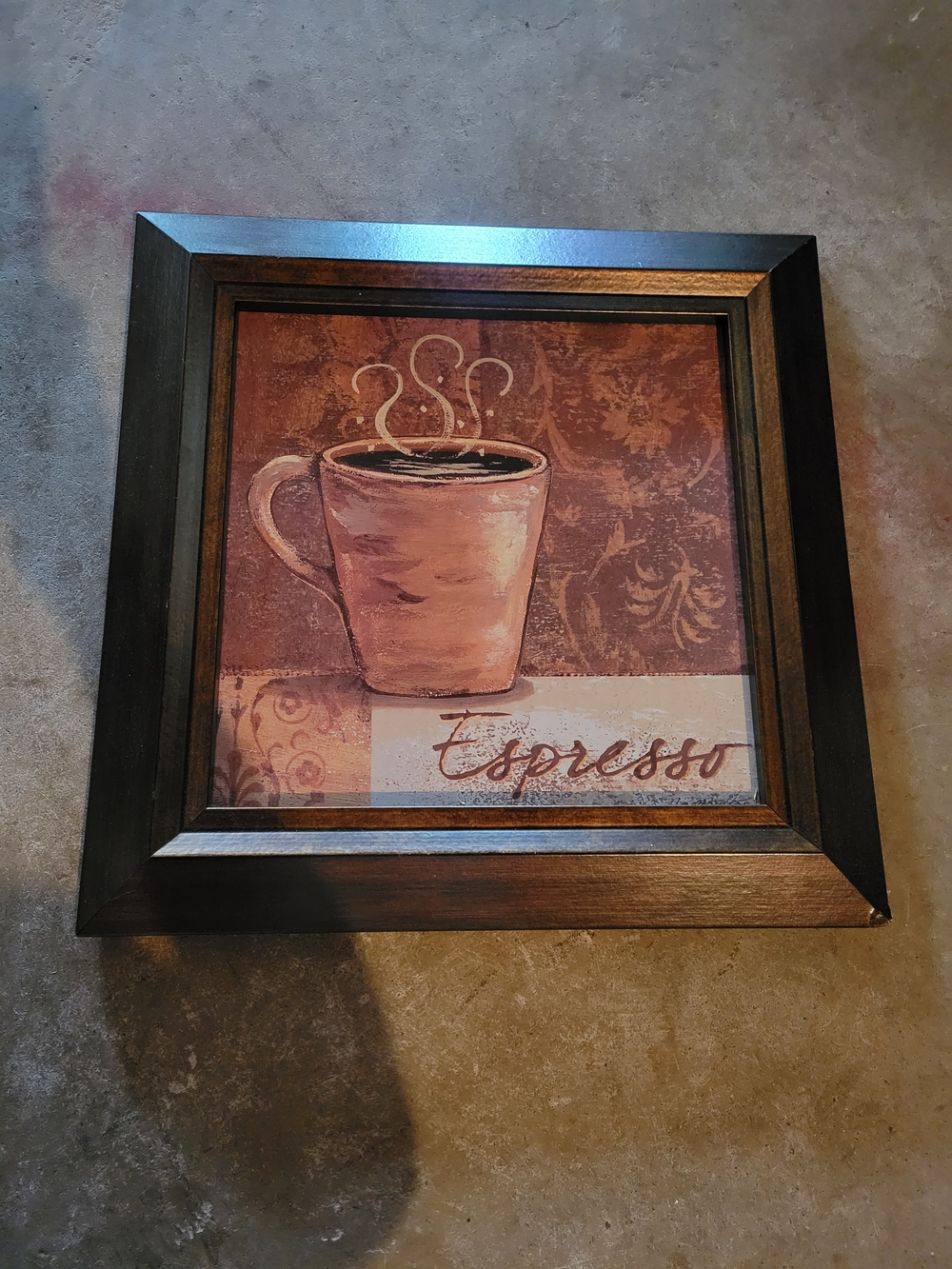 Espresso Wall Art Print - Brown Framed Coffee Cup